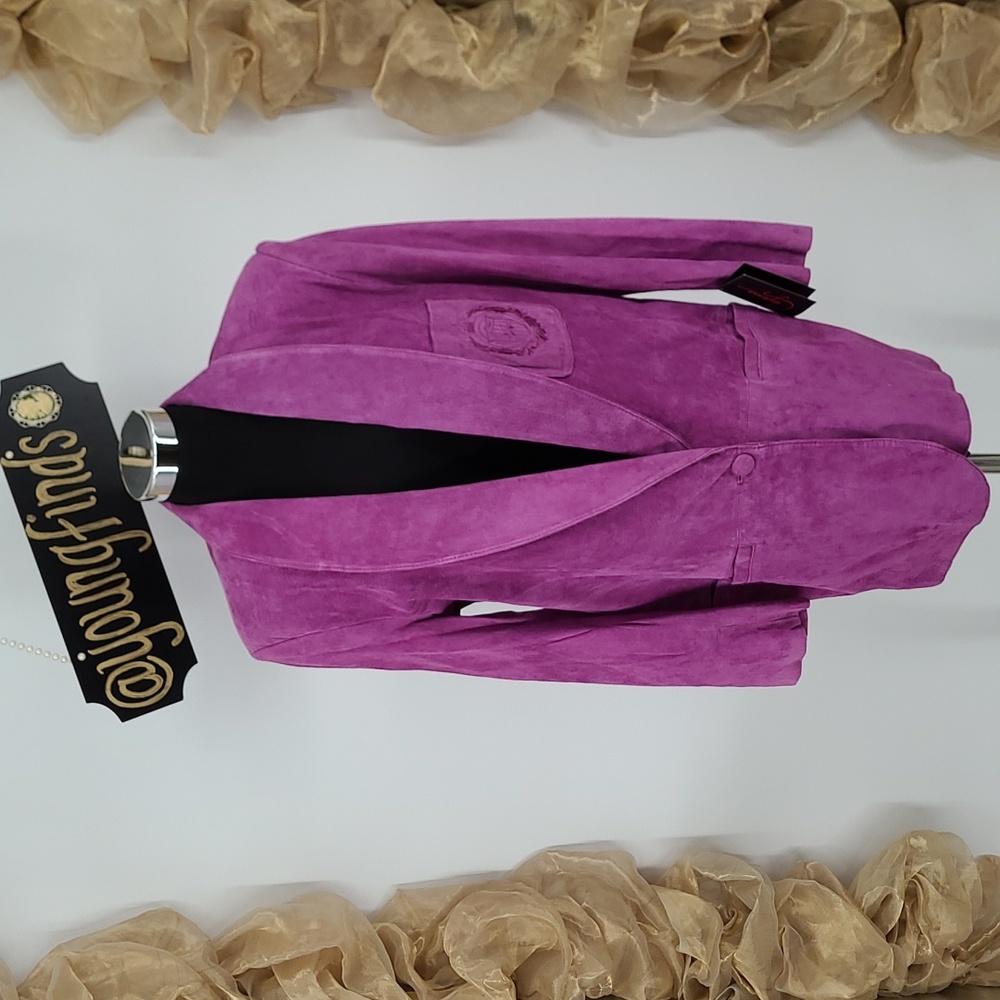 Vintage 80s NWT Cayenne Suede/Leather Jacket Women's sz. Small